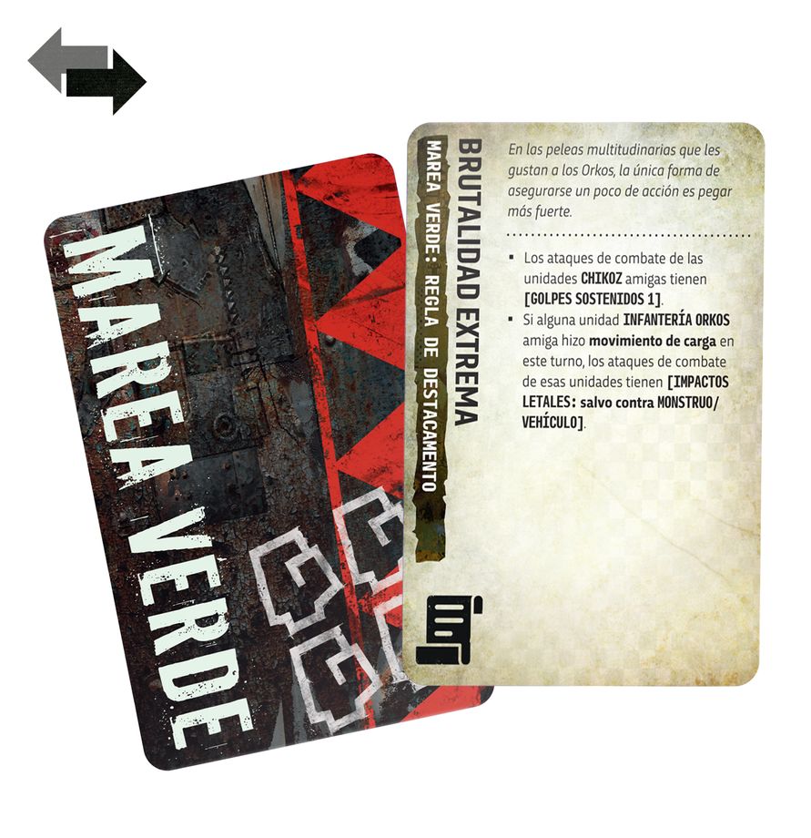 Tarjeta estratagema Marea Verde - Pack de Mando Orks Warhammer 40,000