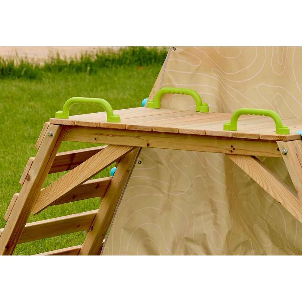 Mi Primera Cabaña Infantil con Tobogán y Red de Trepa – Toynamics