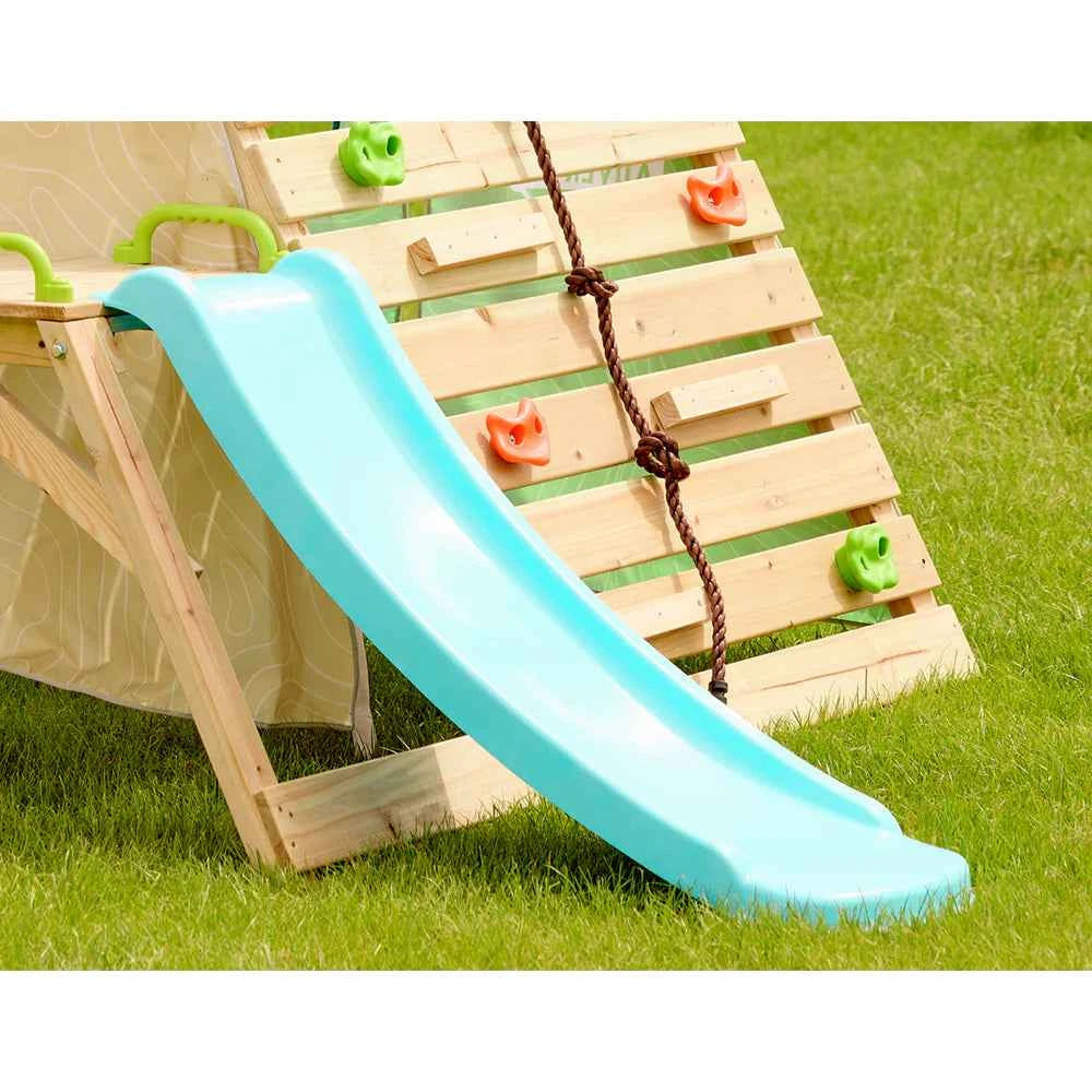 Mi Primera Cabaña Infantil con Tobogán y Red de Trepa – Toynamics