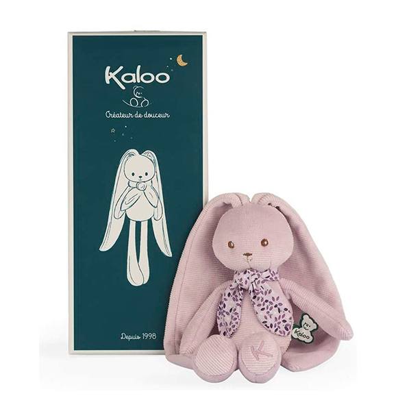  Peluche conejito Kaloo Perle 18cm presentado en elegante caja regalo verde oscuro con ventana, perfecto para regalo de nacimiento, baby shower o bautizo