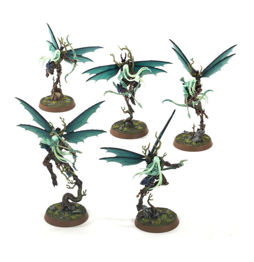 Arqueros Cendales Sylvaneth Warhammer Age of Sigmar - unidad de 5 miniaturas con flechas vivientes