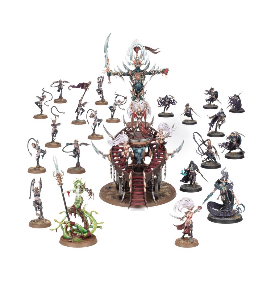Reina de la Matanza en Caldero de Sangre Hijas de Khaine - miniatura Warhammer Age of Sigmar
