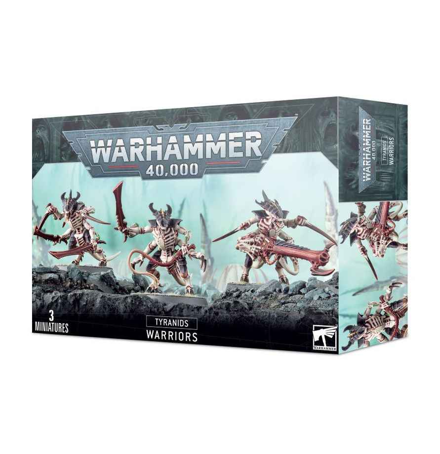 Guerreros Tiranidos Warhammer 40K - Caja de 3 Miniaturas con Tiranido Prime