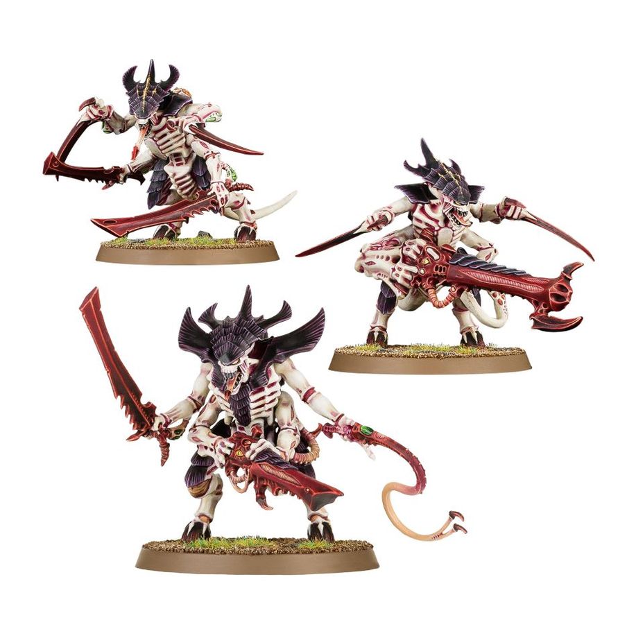 Guerreros Tiranidos Warhammer 40K - Caja de 3 Miniaturas con Tiranido Prime