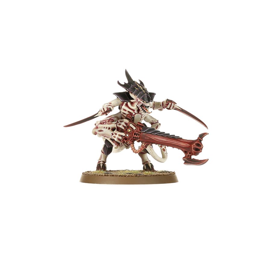 Detalle de bioarmas Guerreros Tiranidos - Garras aceradas, espadas oseas y latigos organicos Warhammer