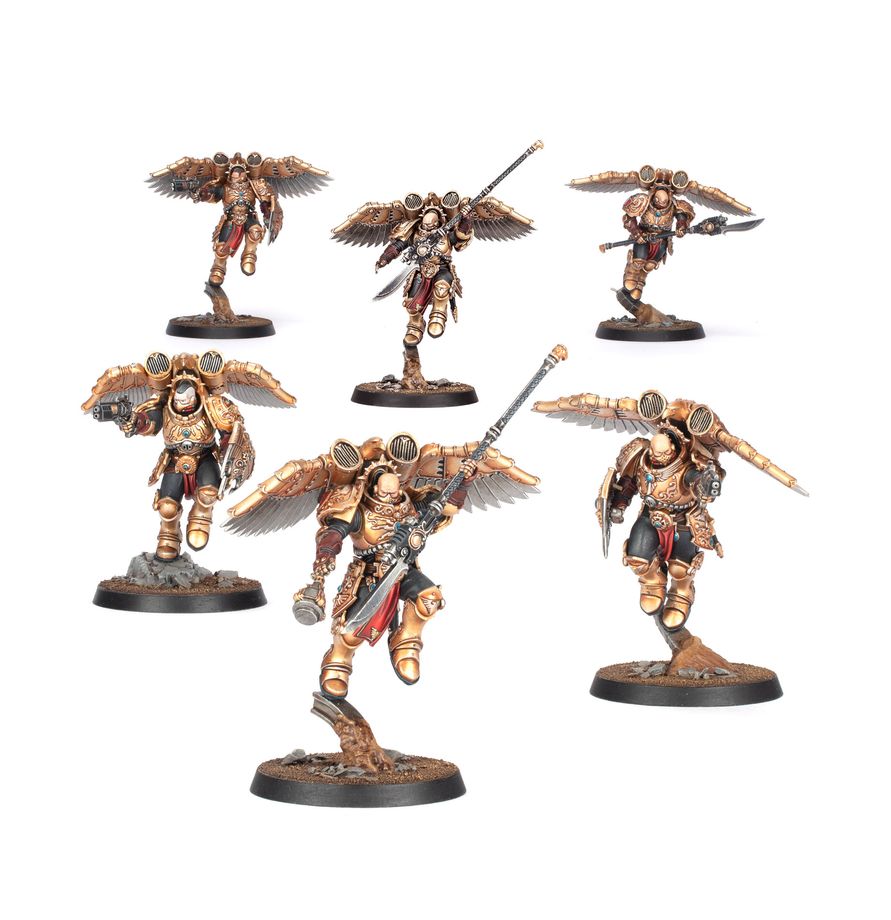 Venatari Sodality - Miniaturas Legio Custodes con arneses de salto Warhammer The Horus Heresy