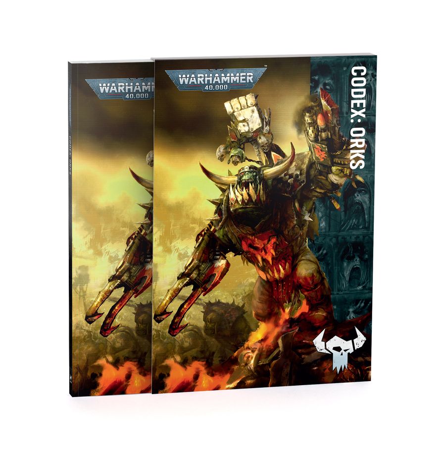 Codex Orks Warhammer 40K ilustracion oficial Games Workshop faccion Orks