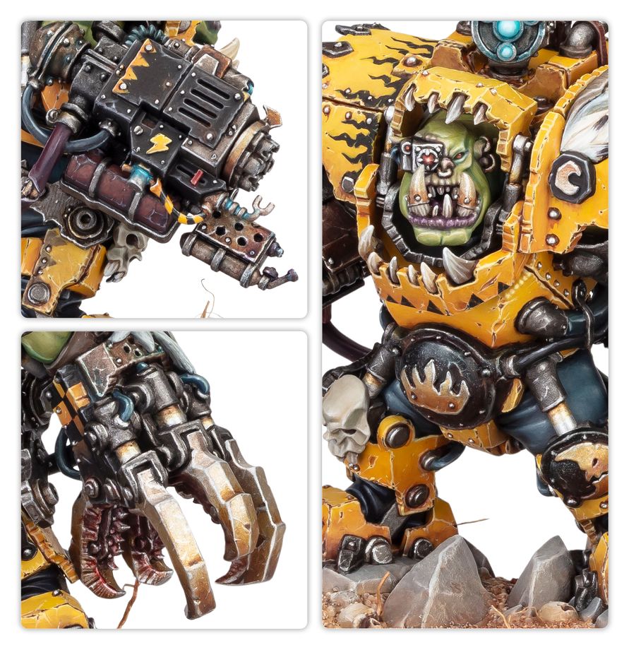 Detalle miniatura Nazdreg Ug Urdgrub Warhammer 40K garra energia Mazkalunaz lanzarrayoz ezpezial X