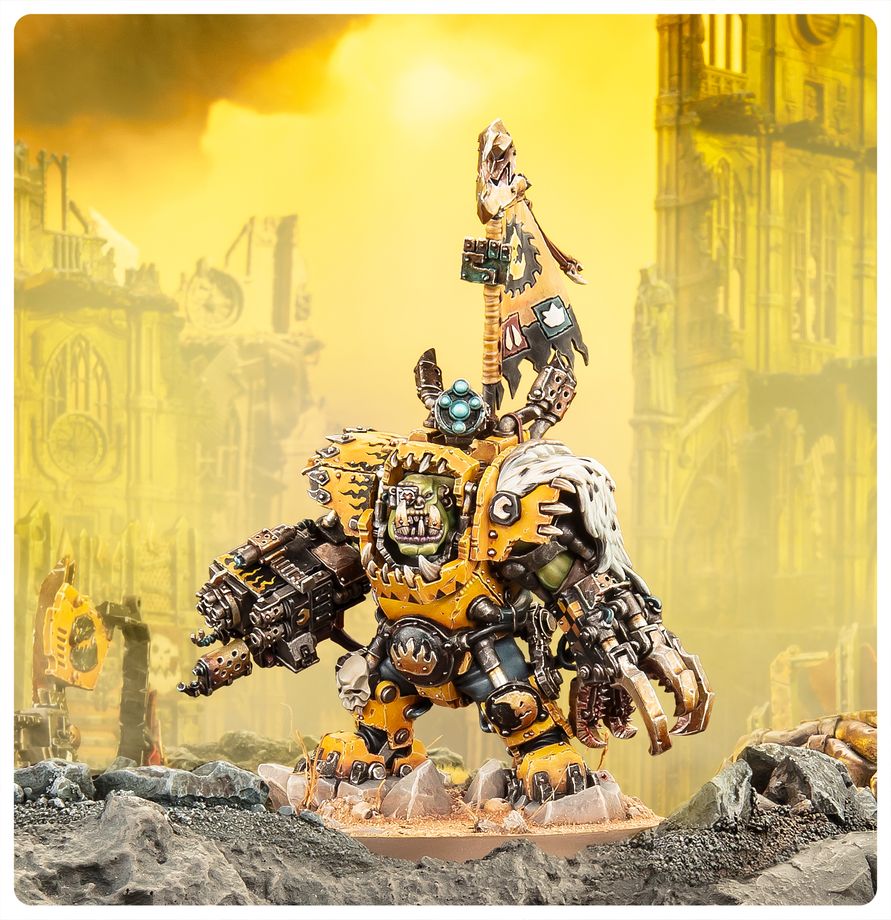 Nazdreg Ug Urdgrub miniatura Ork megablindado Warhammer 40000 Klan Luna Malvada peana 60mm