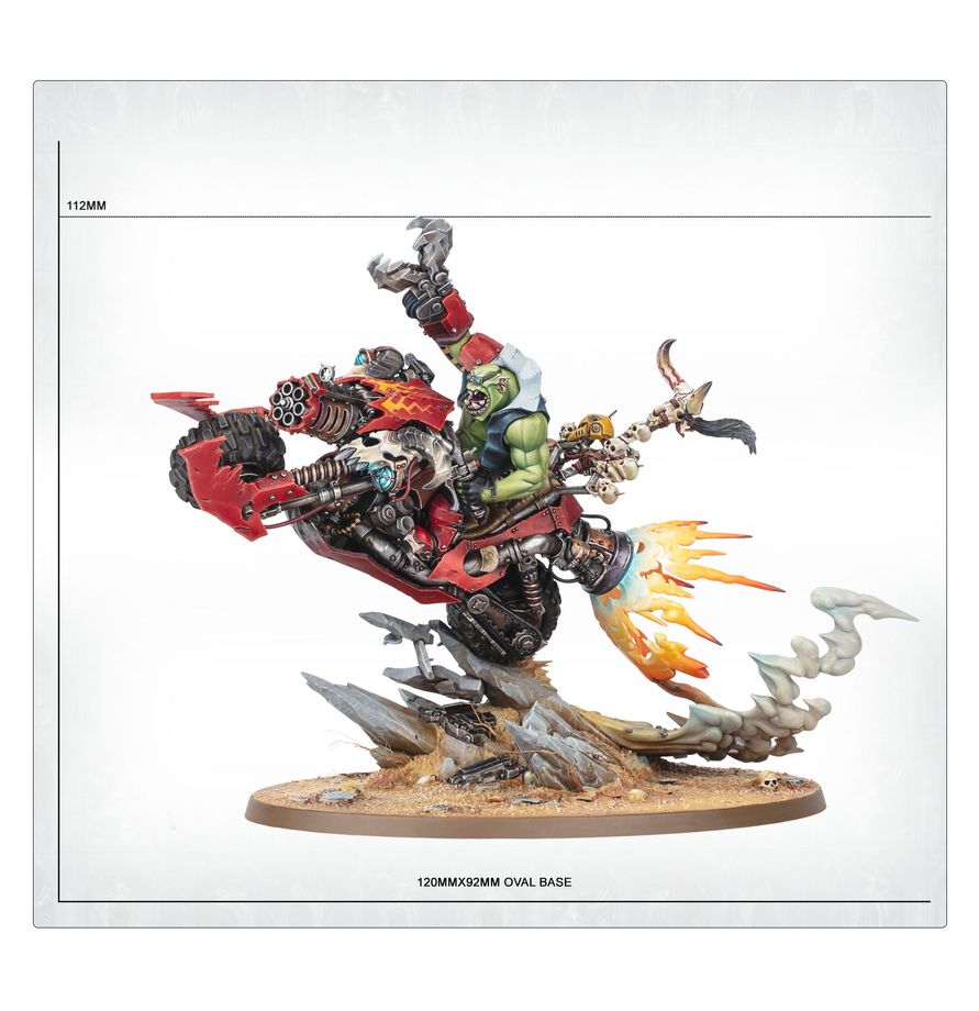 Efecto de explosión trasera opcional Wazdakka Gutsmek - Llamas y humo Warhammer 40K