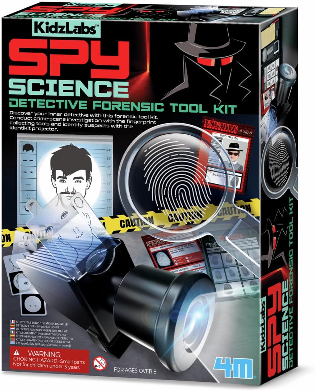 4M Science Detective Kit Forense – vista frontal del juego de ciencia para detectives