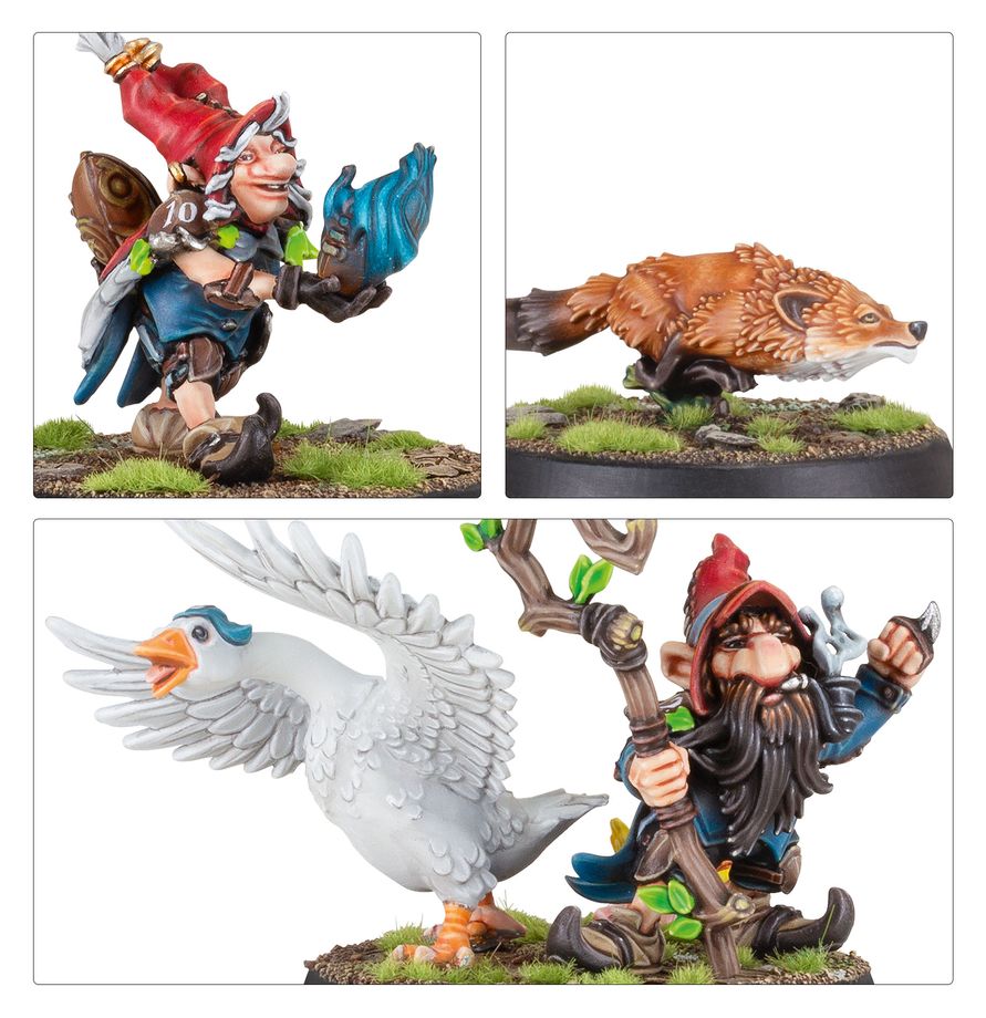 Balones temáticos de Gnomos, monedas de facción, marcadores de turno y hoja de calcomanías para Blood Bowl