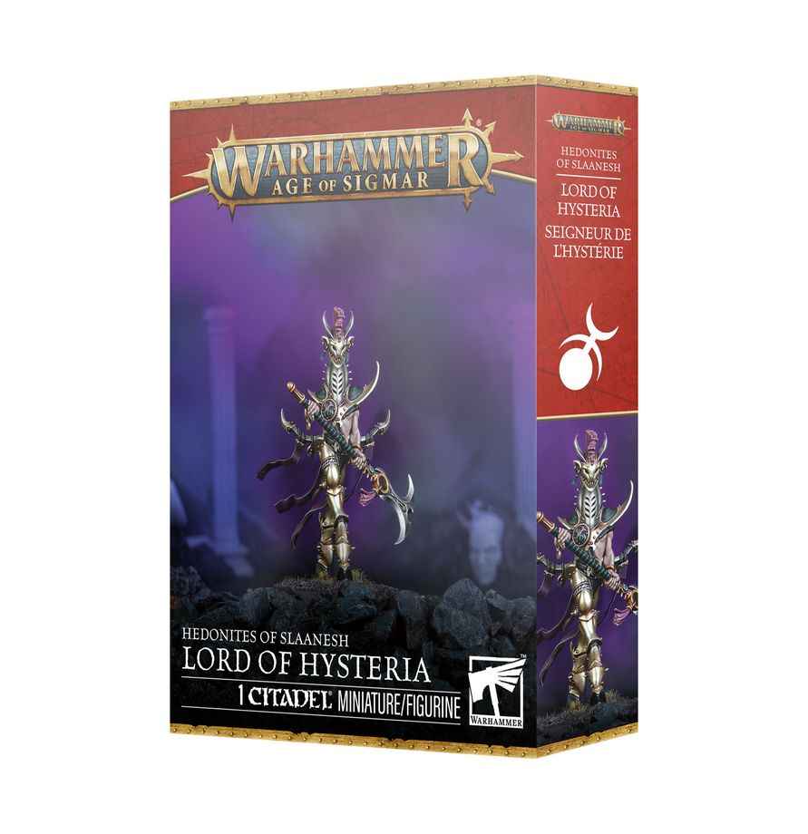 Peana Citadel redonda de 40 mm incluida con la miniatura Señor de la Histeria de Hedonitas de Slaanesh