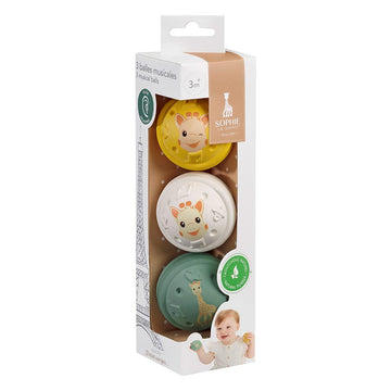 Juego Desarrollo Sensorial - Set de 3 Bolas Musicales - Sophie La Girafa 010504-Educar Jugando