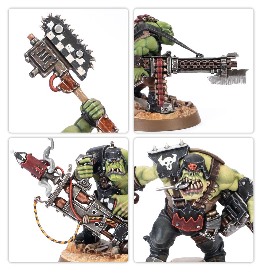 Miniaturas Warhammer 40,000 Marines Espaciales e Intercesores vs Noble Orko y Chikoz Orkoz encaje a presión