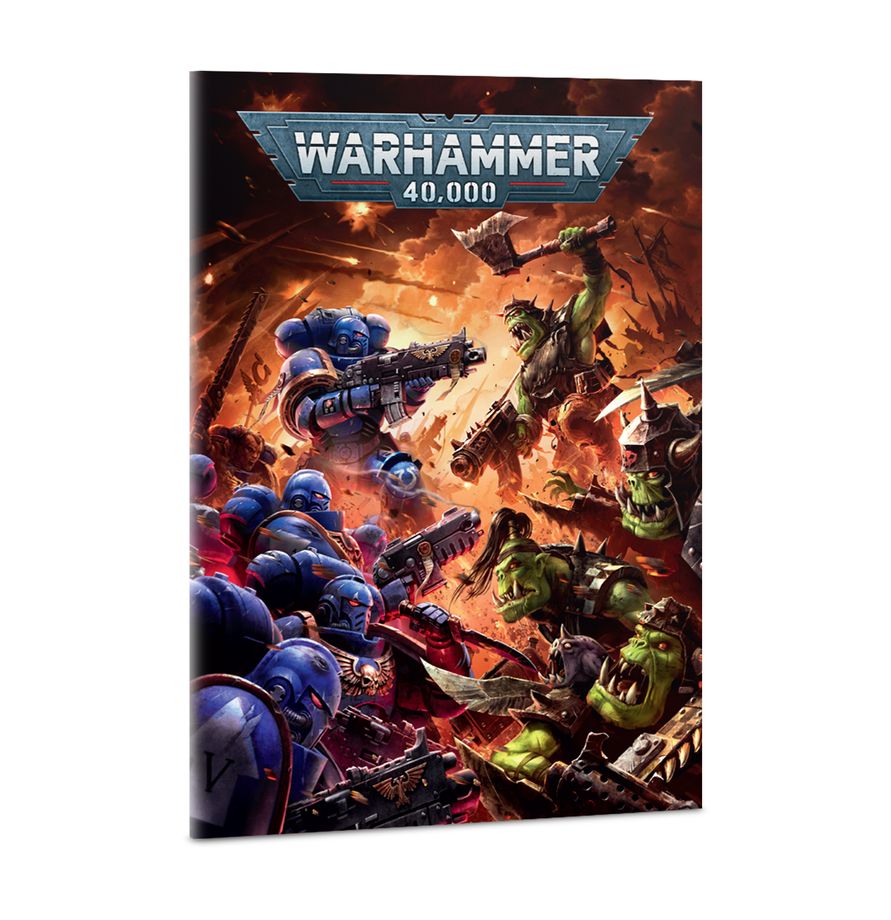 Manual de 48 páginas incluido en la caja introductoria Warhammer 40,000 con reglas y guías de pintura