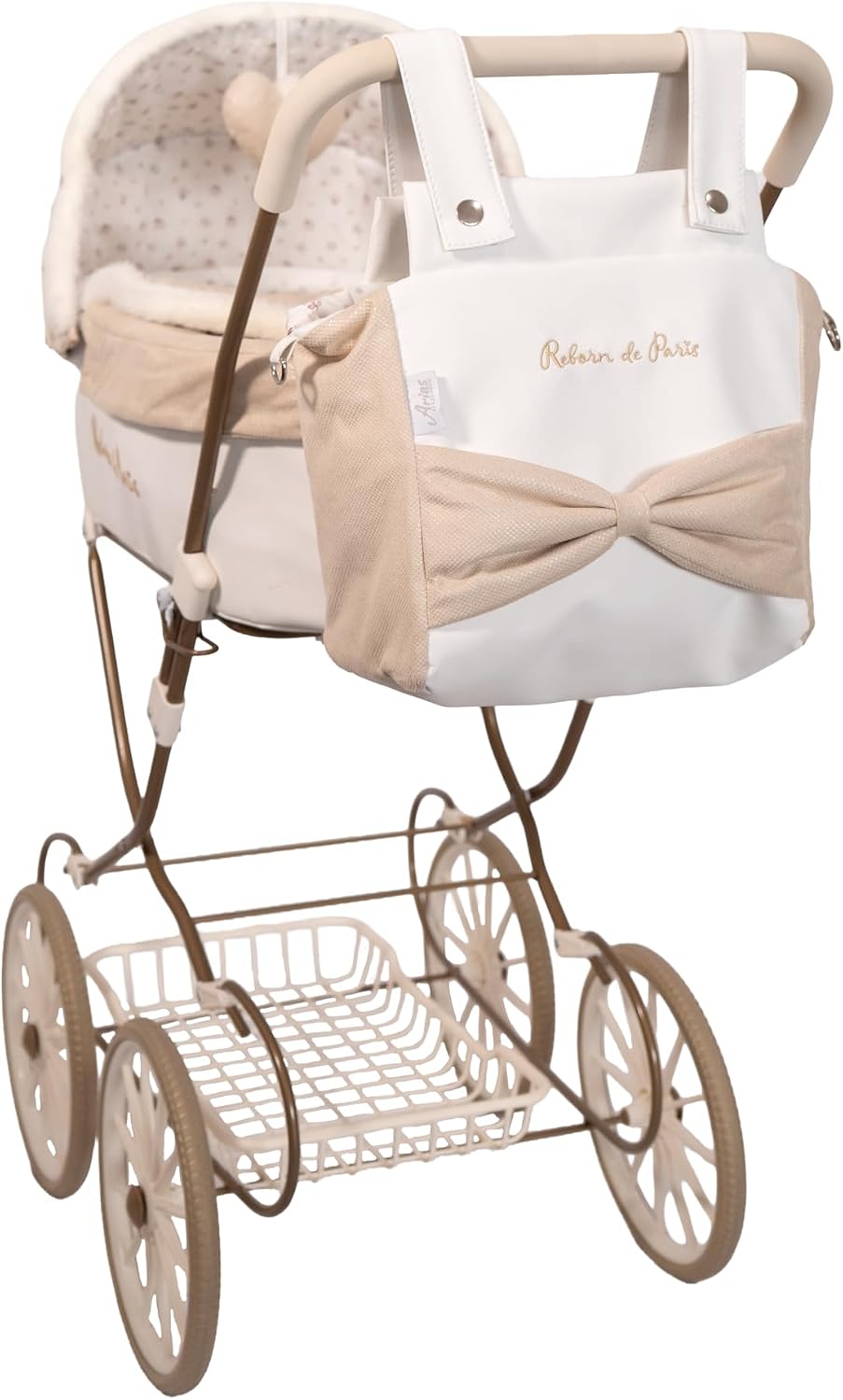 Carricoche Reborn de París Arias 40940 plegable con capota - vista de perfil lateral derecho