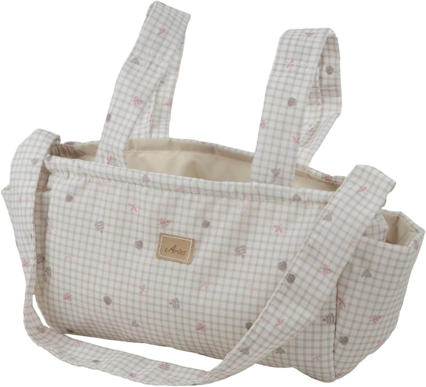 Bolso coordinado Carro Urban Arias con asa larga - detalle de estampado y acabados