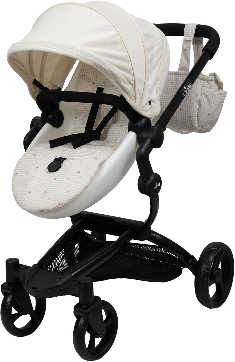 Sillita Urban Muñecas Arias reclinada posicion paseo beige y negro