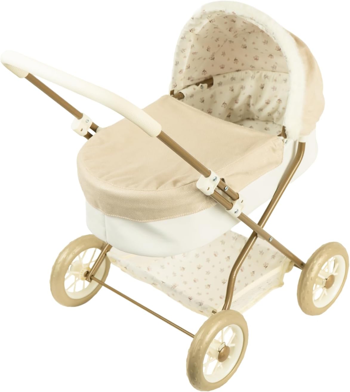 Carricoche Reborn de París Arias 40943 plegable con capota beige - vista lateral en ángulo