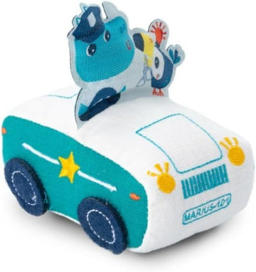 Coche de fricción Marius el Rinoceronte Lilliputiens con ruedas de fieltro antirrayaduras - Juguete bebé +18m