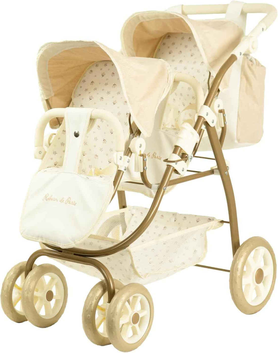 Coche Gemelar para Muñecos Reborn de París con Bolso | Arias