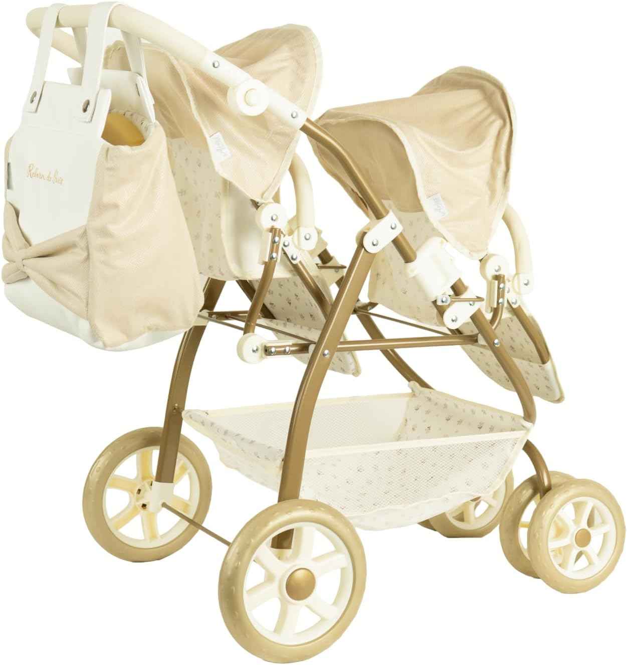Coche Gemelar para Muñecos Reborn de París con Bolso | Arias