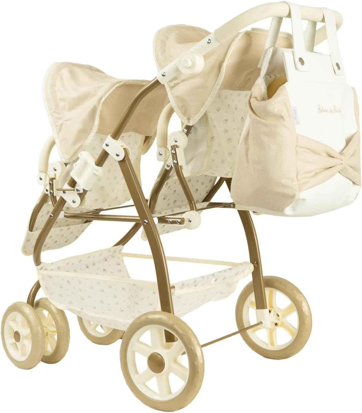 Coche Gemelar para Muñecos Reborn de París con Bolso | Arias