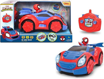 Coche radio control Spiderman RC Spider de 27 cm con luces y carga USB para coordinación - Educar Jugando
