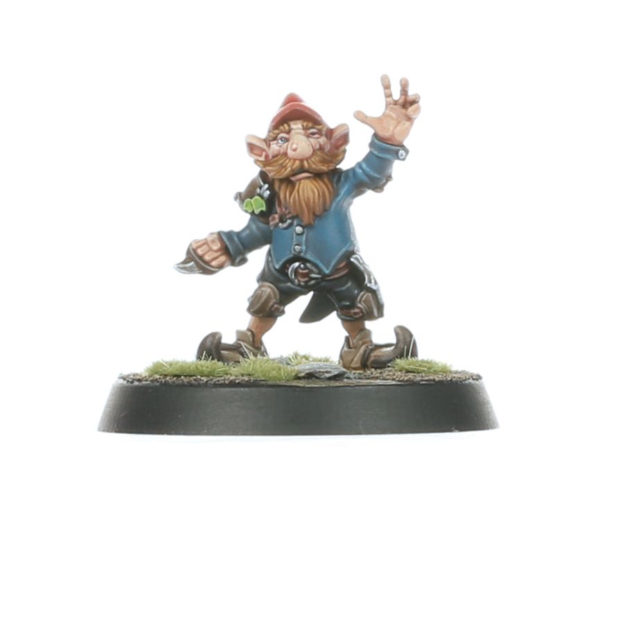 Despiece del kit multicomponente de plástico del equipo de Gnomos con 102 piezas y peanas Citadel.