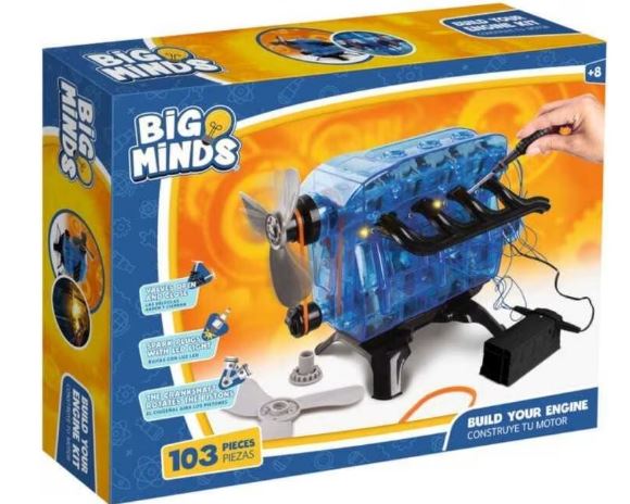 Construye tu motor Big Minds: kit de mecánica de 103 piezas