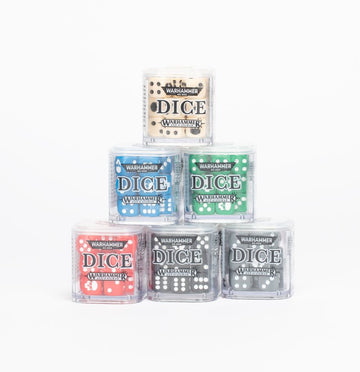 Cubo de 20 dados de 12 mm para Warhammer con icono de calavera y tapa apilable - Educar Jugando - Warhammer 65-36
