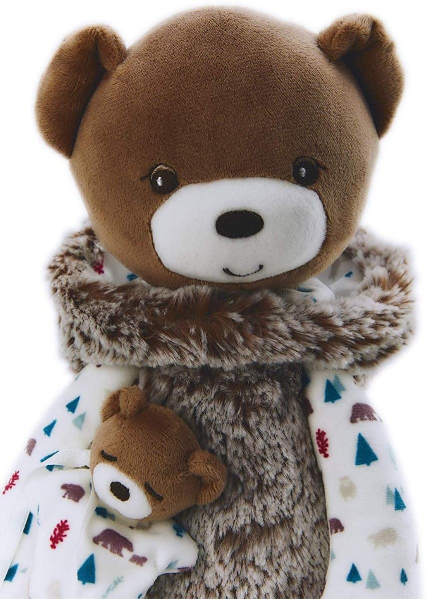 Detalle Osito Gaston Kaloo abrazando mini peluche bebé – textura ultra suave Filoo by Kaloo