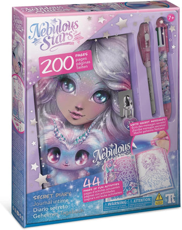 Diario secreto Estrelia con candado y bolígrafo mágico de luz - Nebulous Stars para niñas