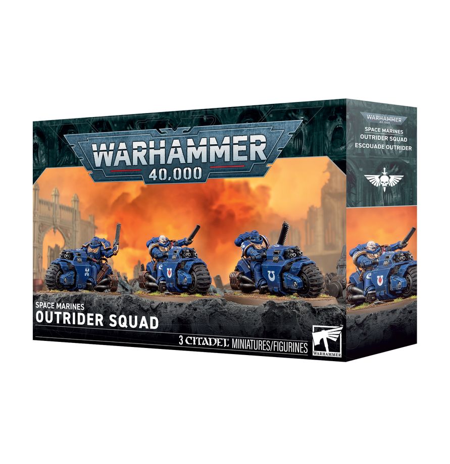 Escuadra de Batidores Warhammer 40.000, hoja de calcomanías con emblemas y marcas para Marines Espaciales.