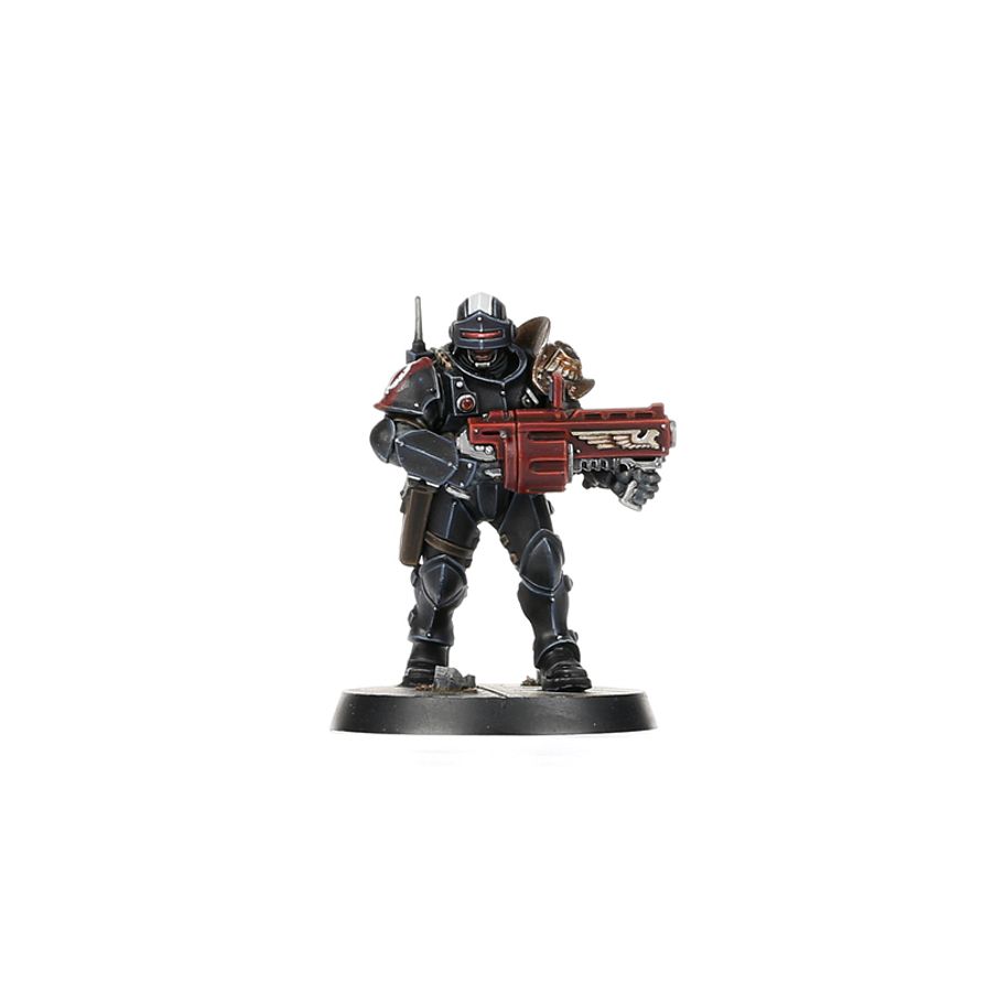 Vigilante Exaccion Adeptus Arbites con escopeta de combate - miniatura pintada Warhammer 40,000