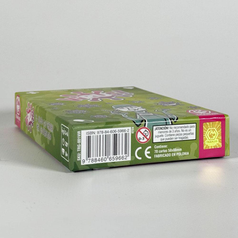 Contenido completo del juego de cartas Virus! Tranjis Games – partidas de 20 a 30 minutos