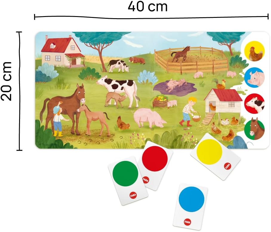 Cartas de colores para responder preguntas en el sistema interactivo FABA.