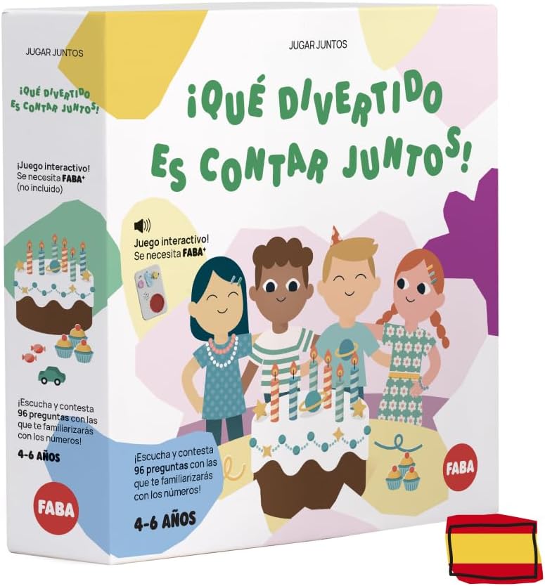 Caja del juego interactivo FABA La Fiesta de Cumpleaños de Lucas para aprender matemáticas.