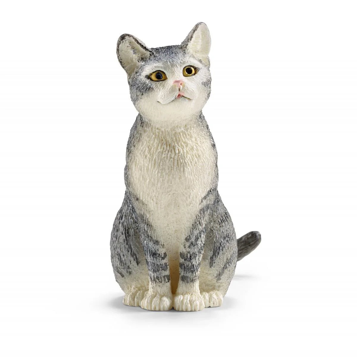 Figura oficial de Gato Sentado Schleich referencia 13771 en vista frontal sobre fondo blanco.