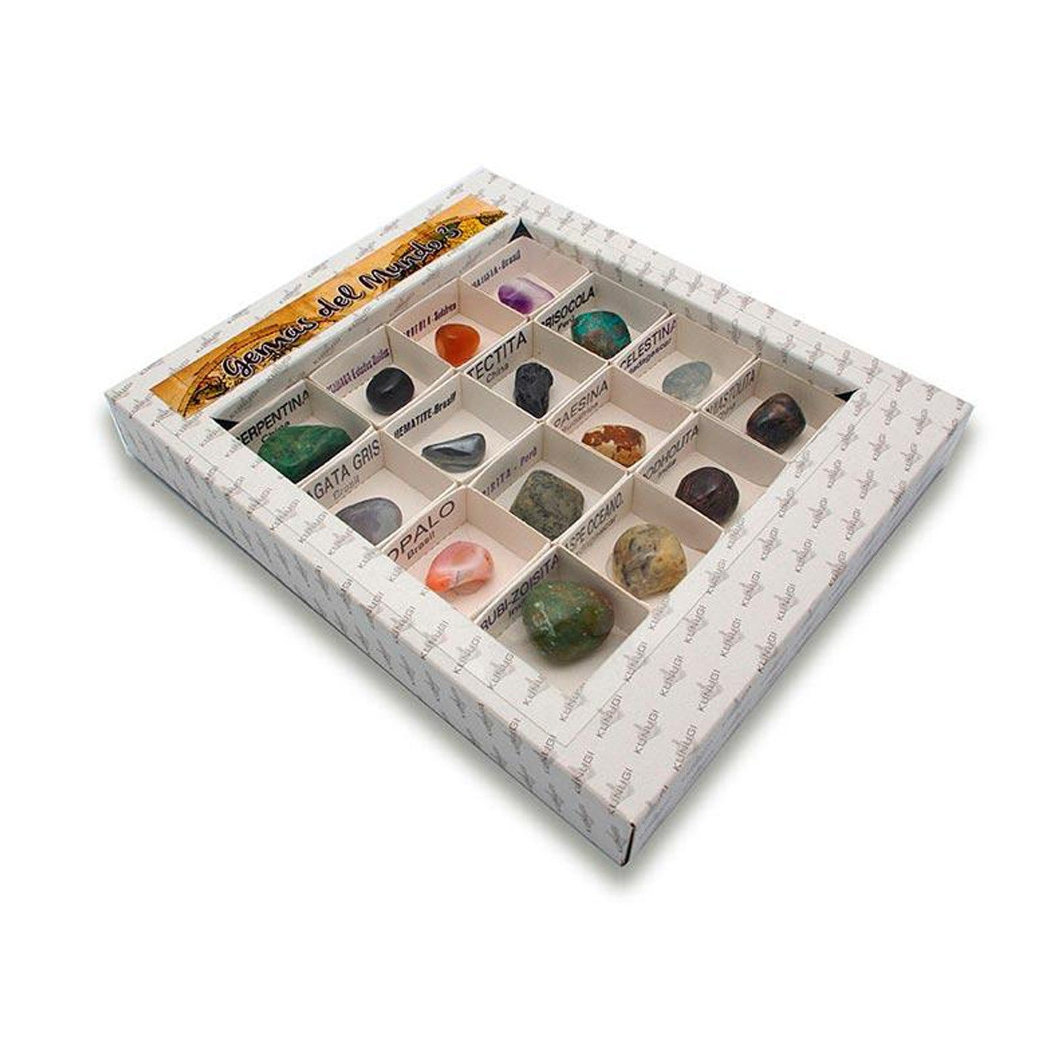 Detalle de las texturas y brillos de gemas reales como el Ópalo y el Ágata gris para aprender gemología - Educar Jugando