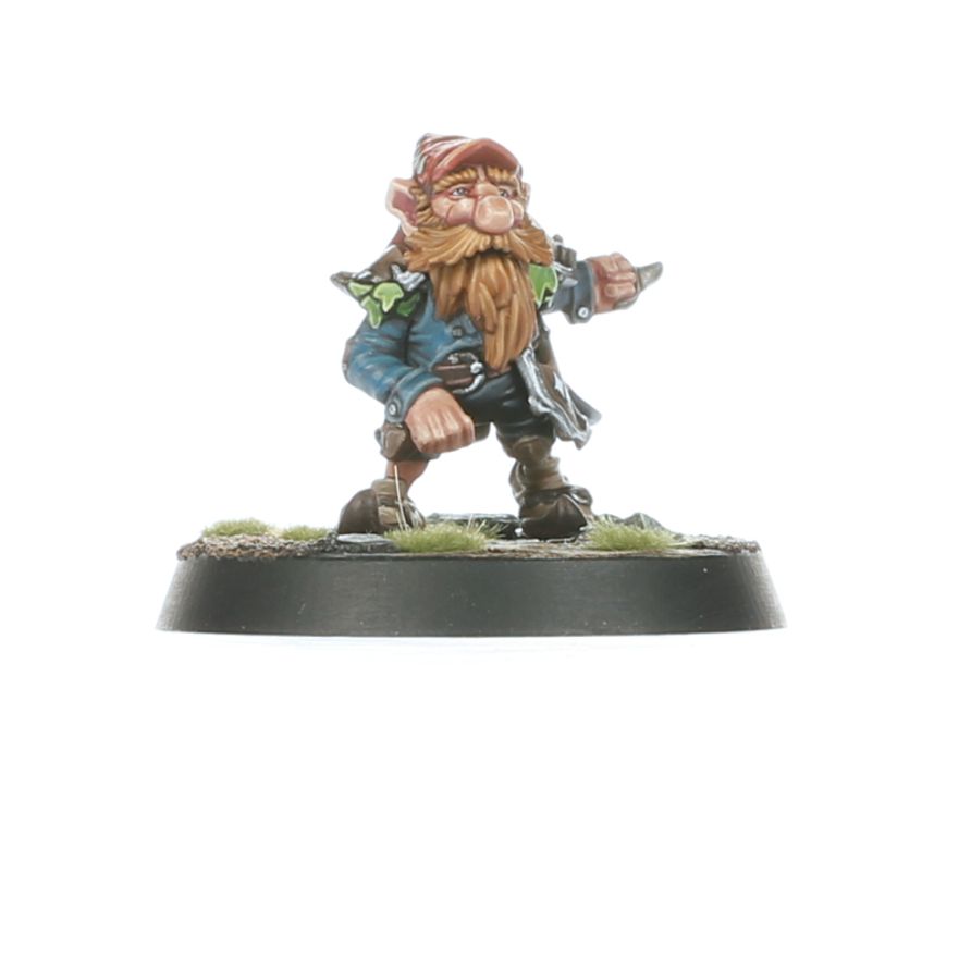 Miniaturas de Gnome Illusionist y Beastmaster con báculo y mascota (tejón y ganso) para Warhammer