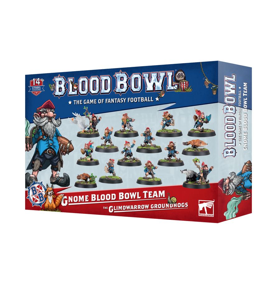 Caja oficial Gnome Team Glimdwarrow Groundhogs Blood Bowl Warhammer Ref 202-41er.