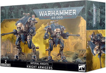 Miniaturas Imperial Knights Armiger Helverins de Warhammer 40,000 montadas y pintadas
