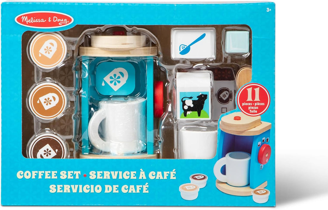 Cafetera de madera para preparar y servir café – Melissa & Doug