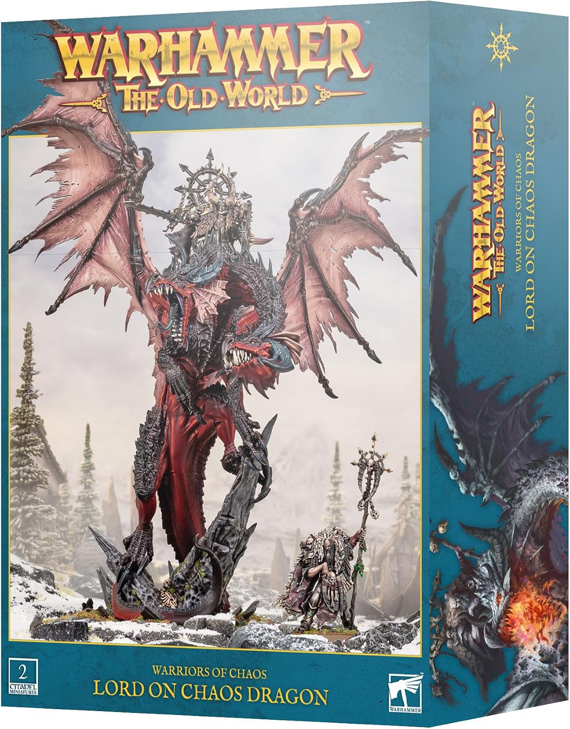 Miniatura novedad Lord on Chaos Dragon de Warhammer The Old World Warriors of Chaos