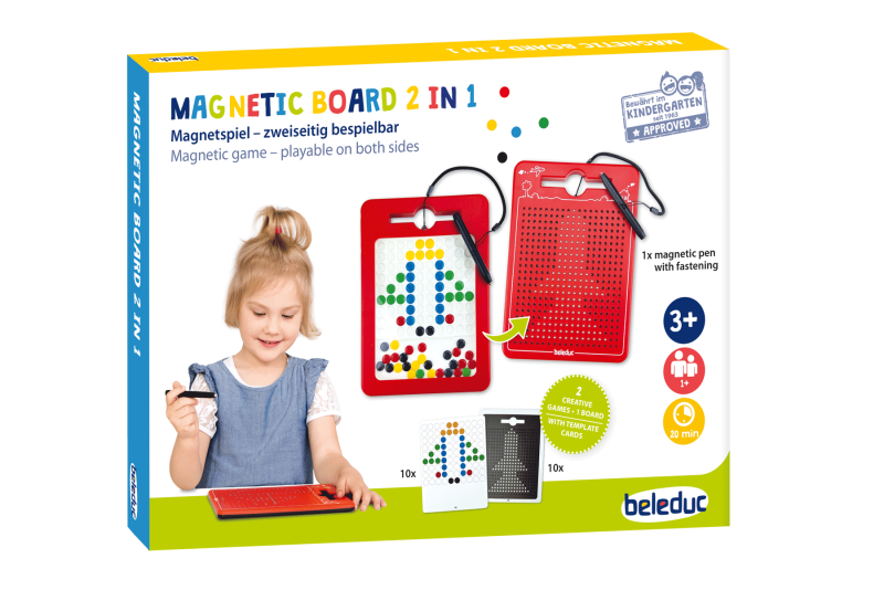 Pizarra magnética 2 en 1 Beleduc para motricidad fina y desarrollo real sin pantalla - Educar Jugando