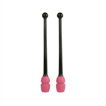 Mazas gimnasia rítmica Amaya rosa 41,5cm homologadas FIG, bicomponentes con tecnocaucho
