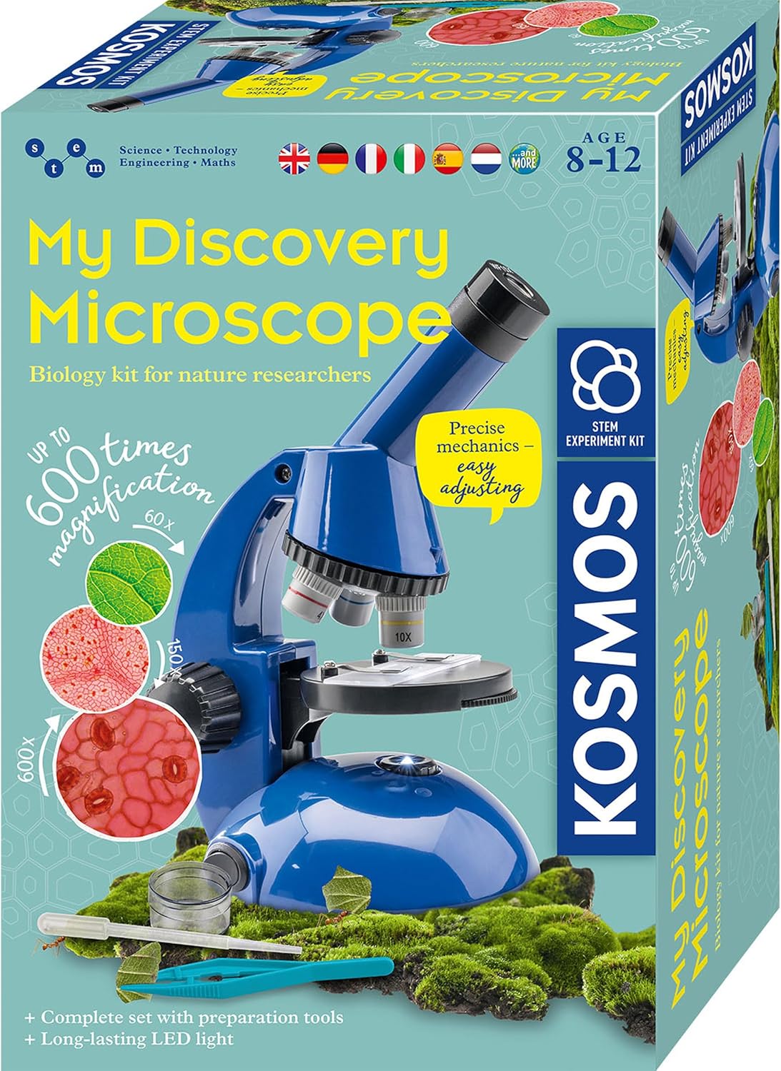 Microscopio My Discovery Kosmos 616984 - caja del set completo para niños a partir de 8 años
