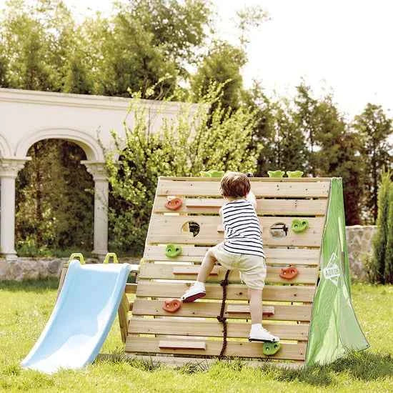 Mi Primera Cabaña Infantil con Tobogán y Red de Trepa – Toynamics
